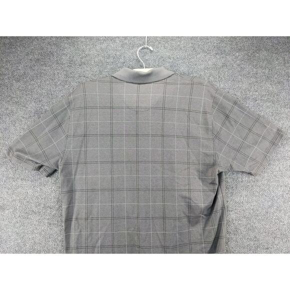 Mens Van Heusen Short Sleeve Polo Shirt Size L Gray Collared - Picture 8 of 11